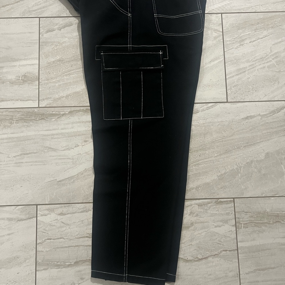 Men's Black Cargo Jeans